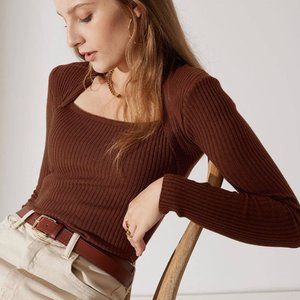Ribbed Long Sleeve Sweater